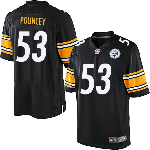 Men's Limited Maurkice Pouncey Nike Jersey Black Home - #53 NFL Pittsburgh Steelers